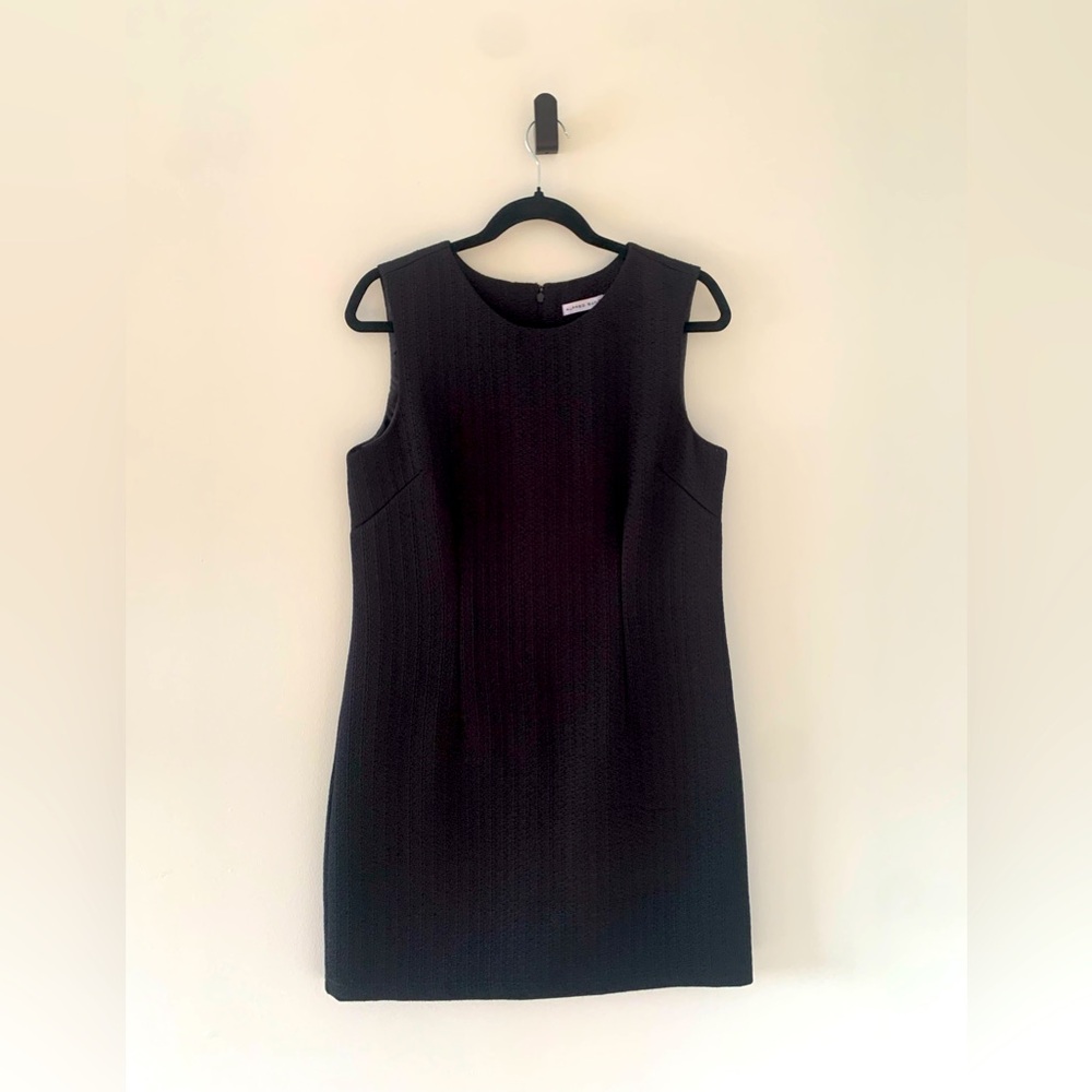 Alfred Sung Black Jacquard Sleeveless Size 10 Dress